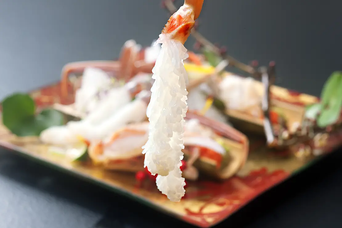 蟹の刺身