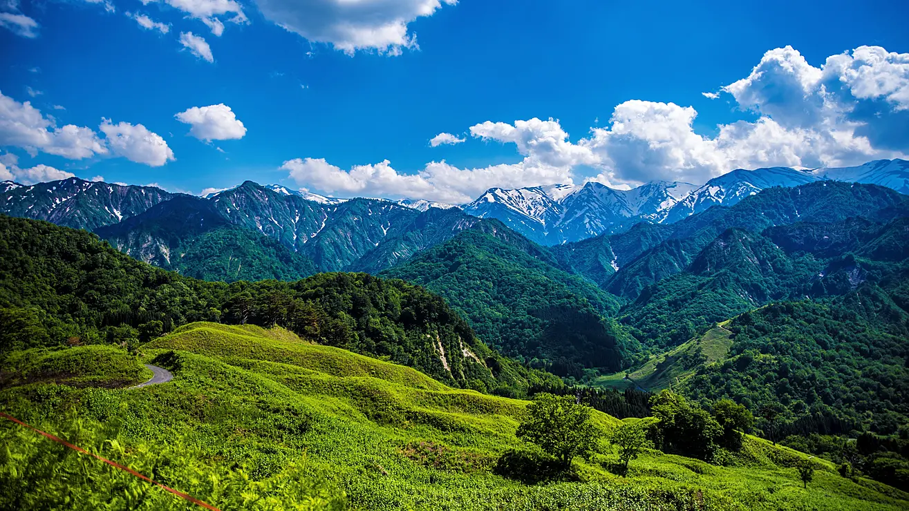 山深い朝日連峰
