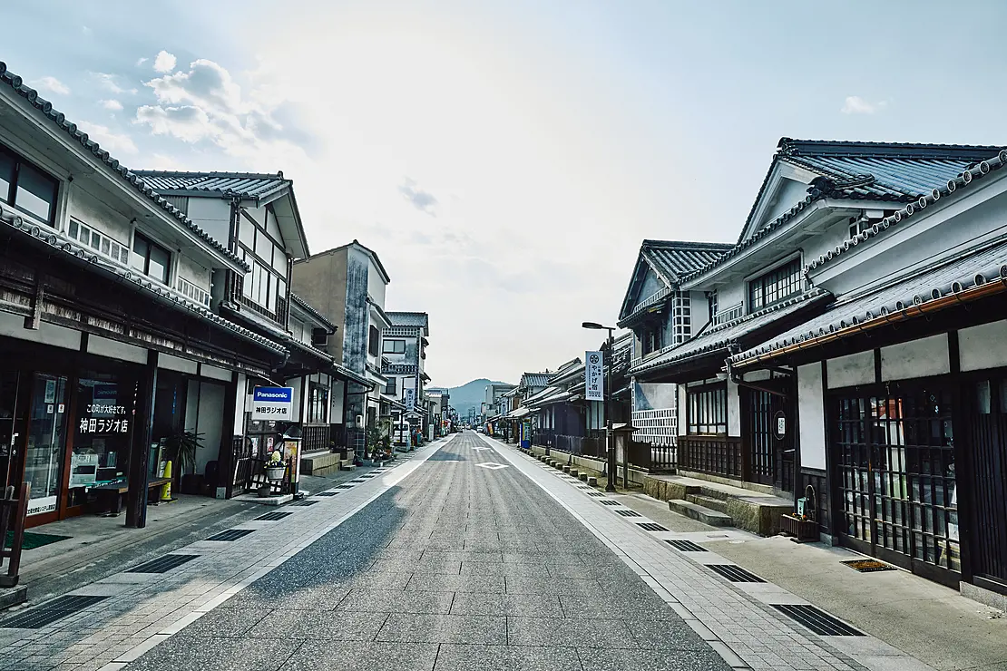 矢掛町　重伝建地区のまち並み