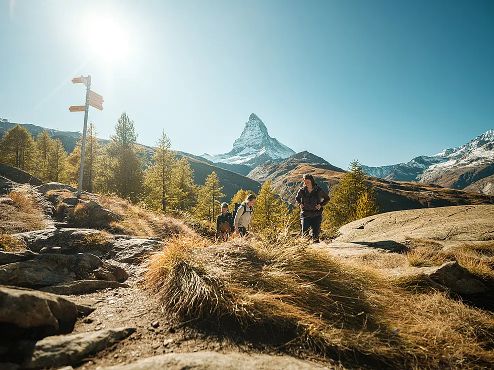 初秋のスネガエリアのハイキングコース