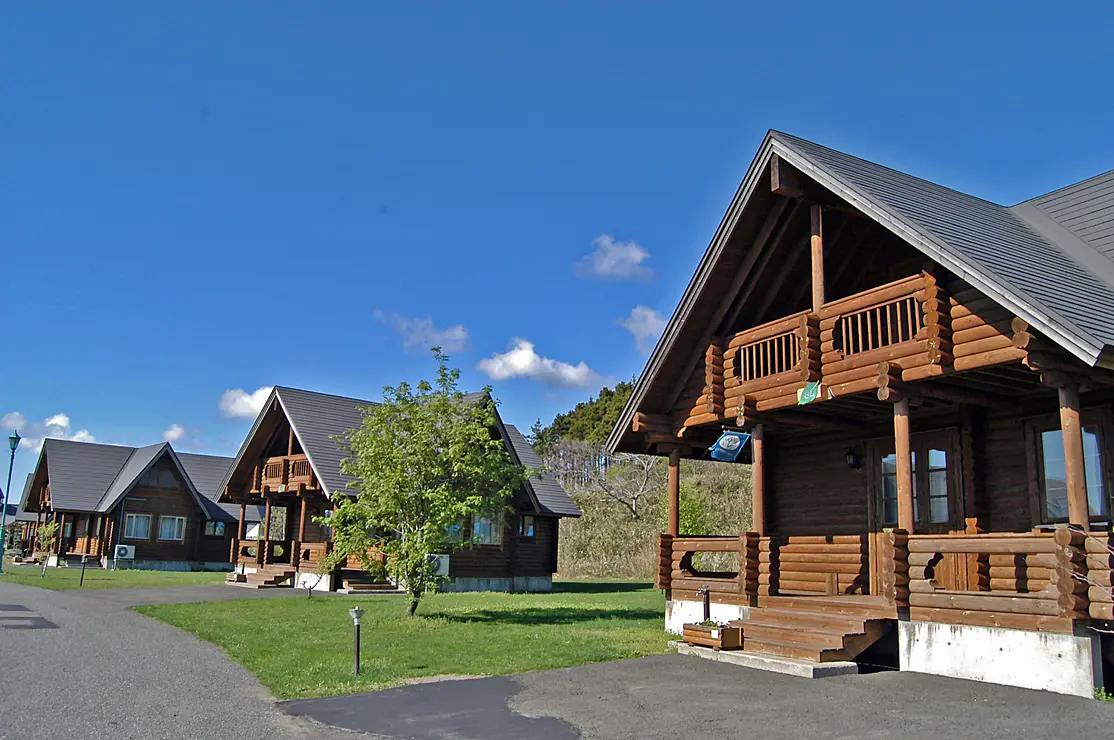 コテージが立ち並ぶ風景