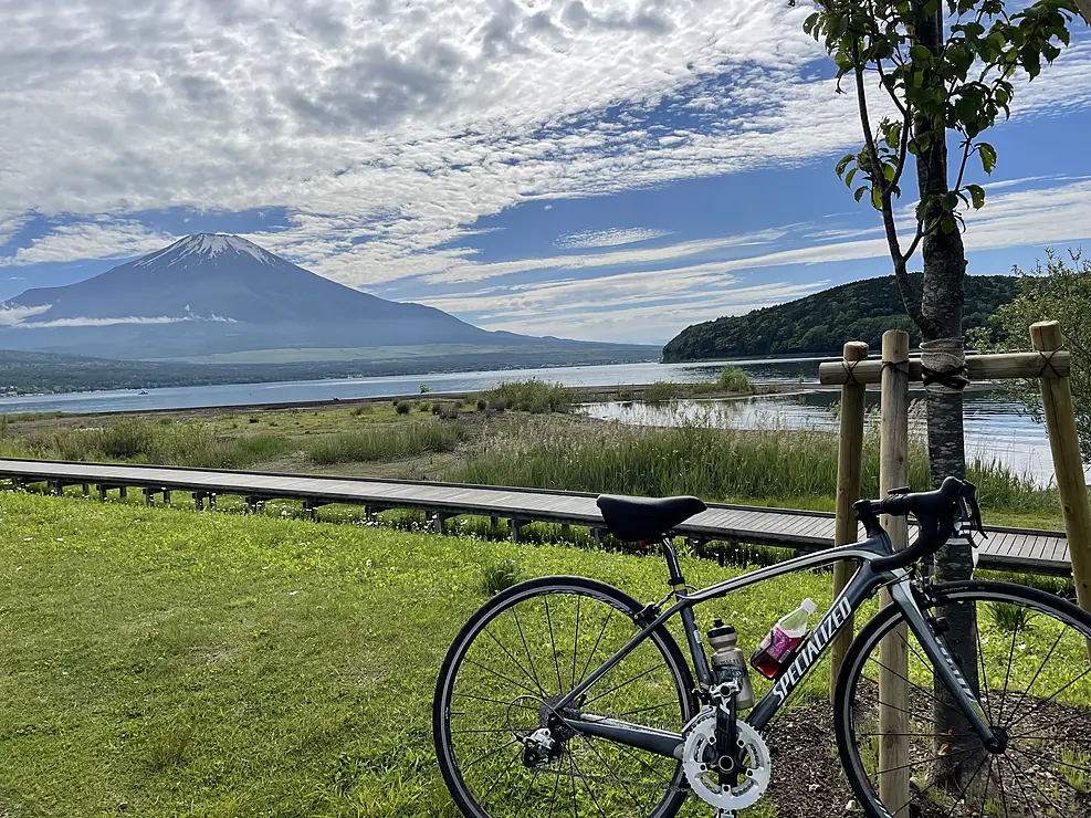 自転車と富士山
