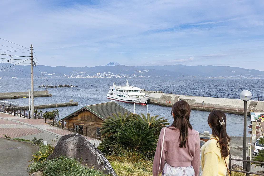 港から望む富士山