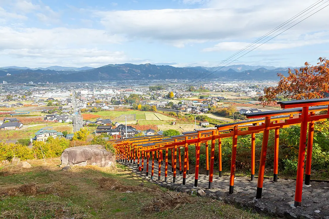 浮羽稲荷神社から見下ろす市内風景
