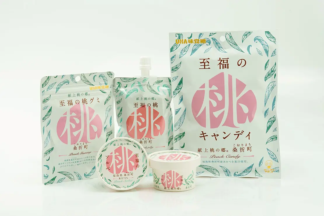 桃のキャンディやゼリー