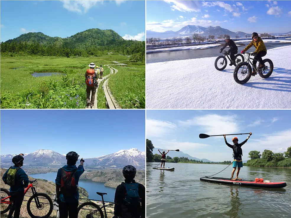 トレッキングやサイクリングなどのさまざまなアクティビティ