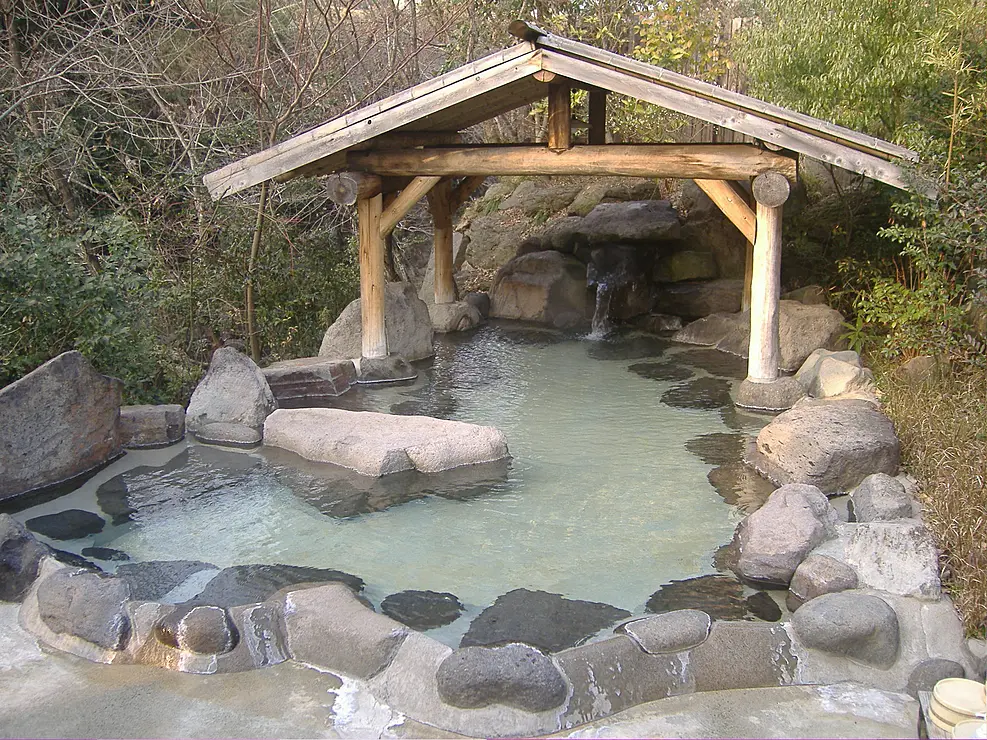 岩風呂の露天風呂の写真