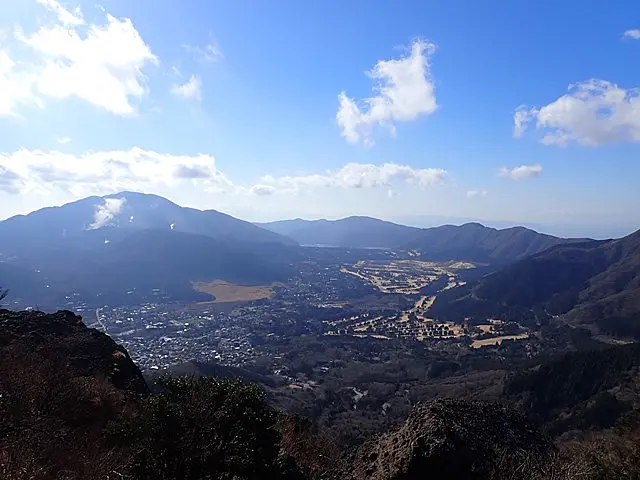 山頂から見る箱根の眺め
