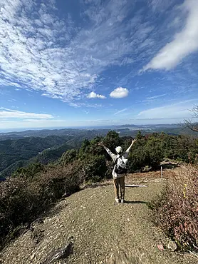山頂での360度の大パノラマ