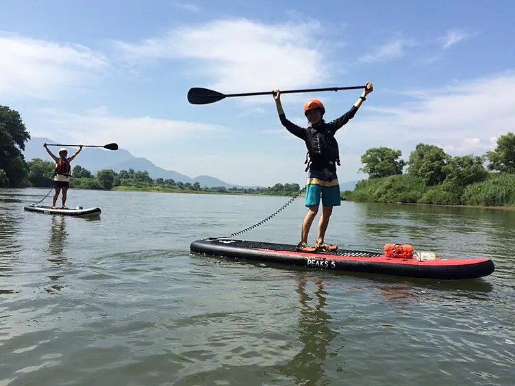 千曲川でのSUP体験