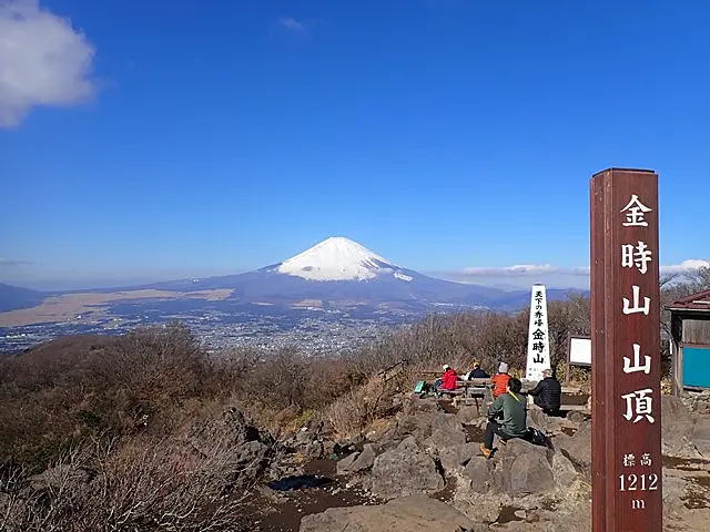 標柱と富士山
