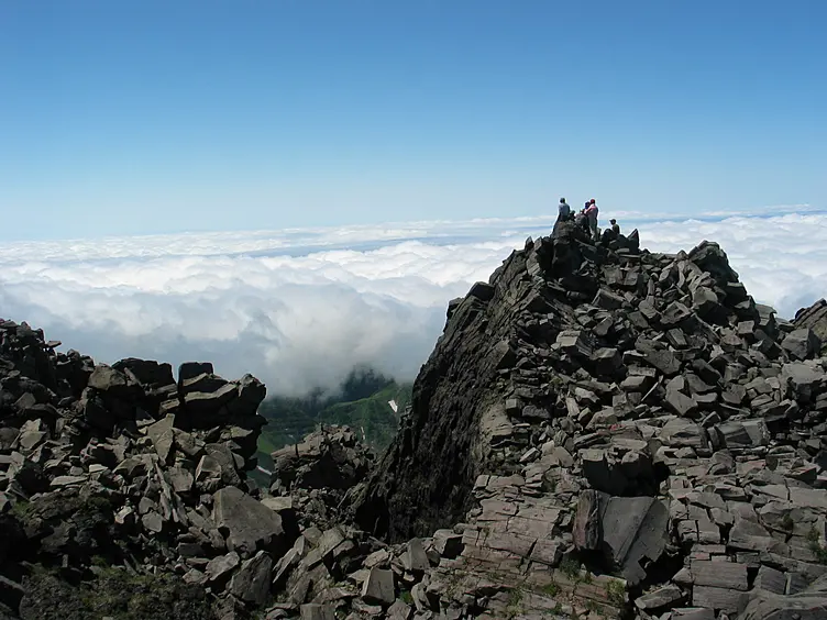 鳥海山山頂からの眺め