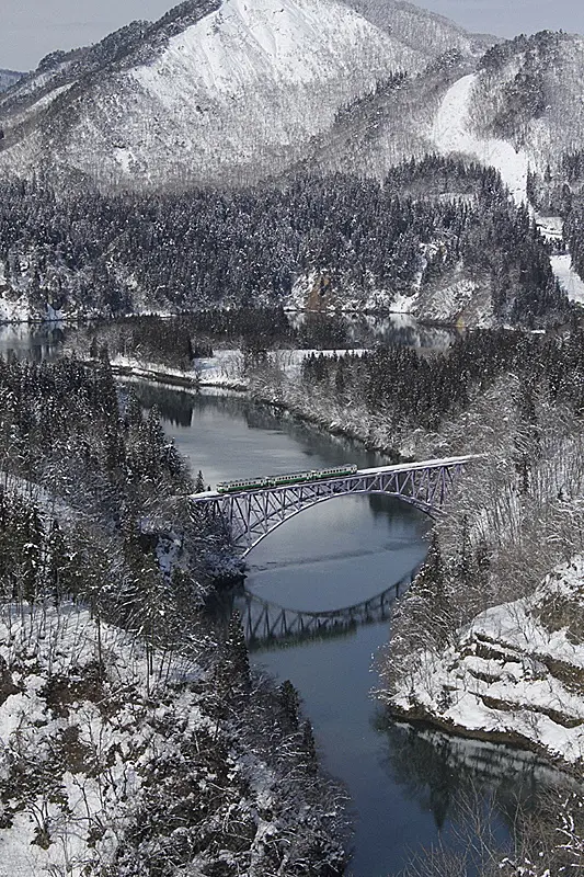 雪景色の只見線