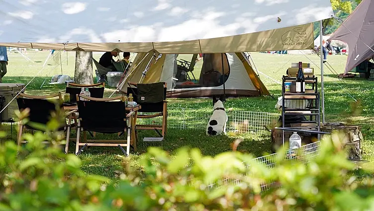 ドラゴンキャンプ場　キャンプ（昼）