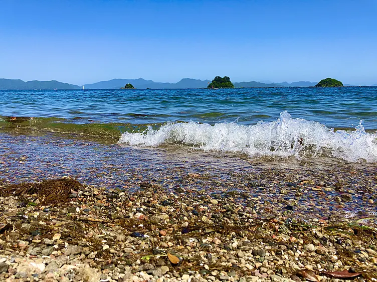 三ツ島海水浴場の砂浜