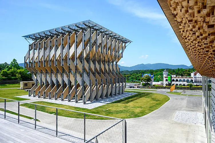 GREENable施設内にあるCLTパビリオン『風の葉』