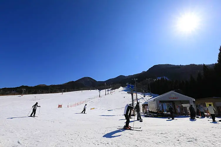 雲一つないゲレンデ