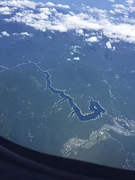 上空から見ると龍に見える